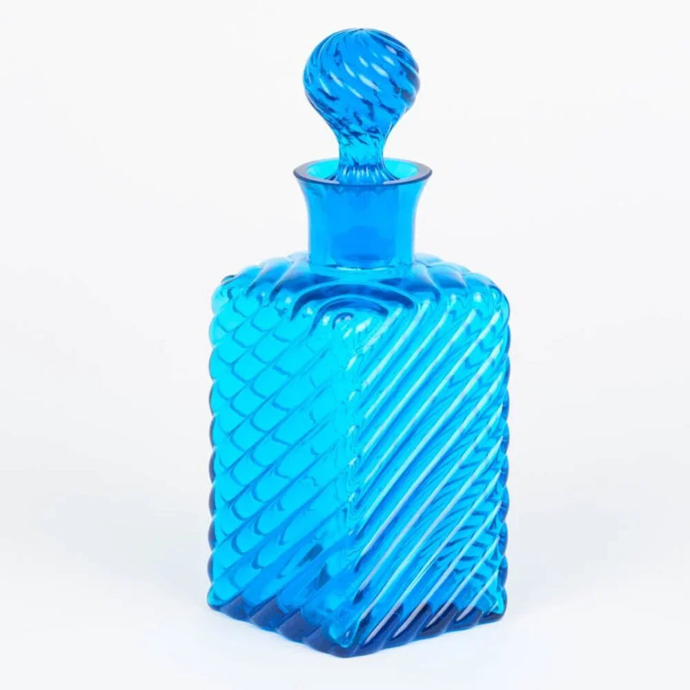 Vintage Gorgeous Cobalt Blue Decanter est.1960s - Vintage Bar - Picture 2 of 3
